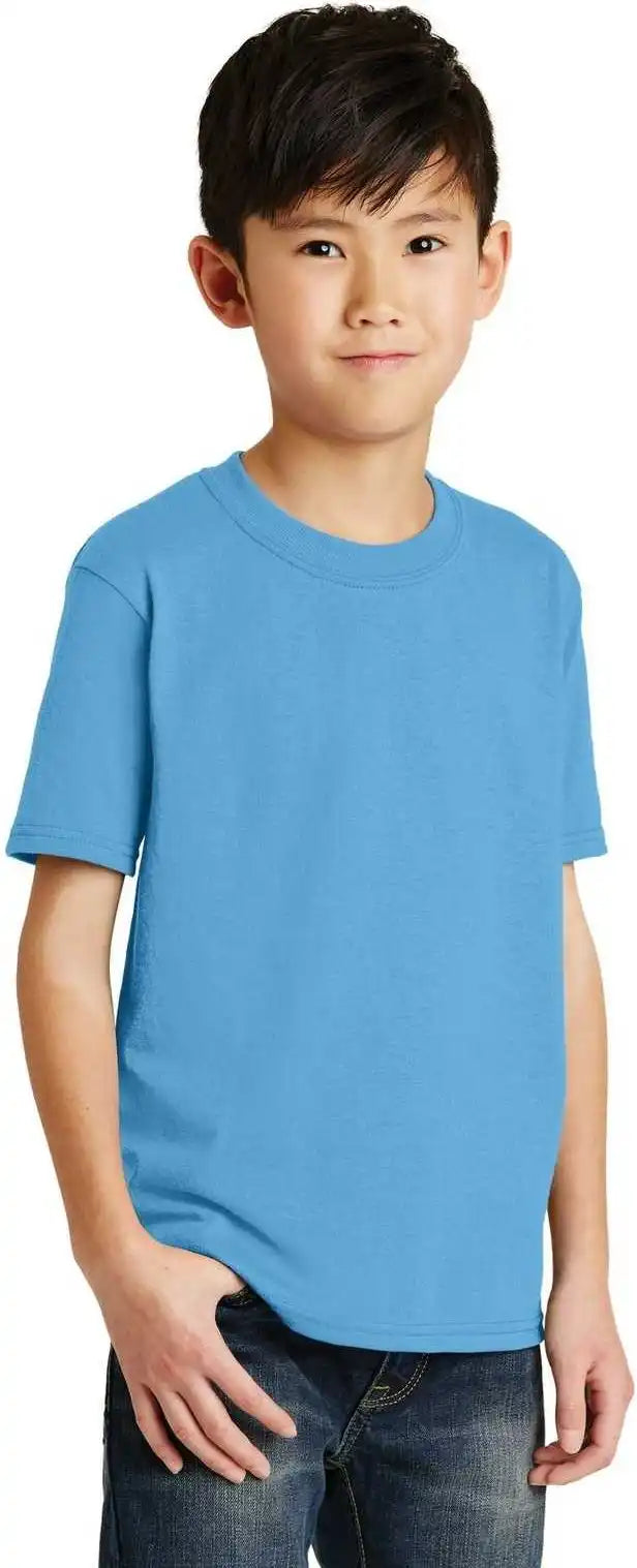 Port & Company Pc55y Youth Core Blend Tee Aquatic Blue