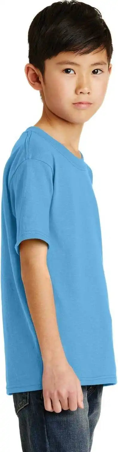 Port & Company Pc55y Youth Core Blend Tee Aquatic Blue