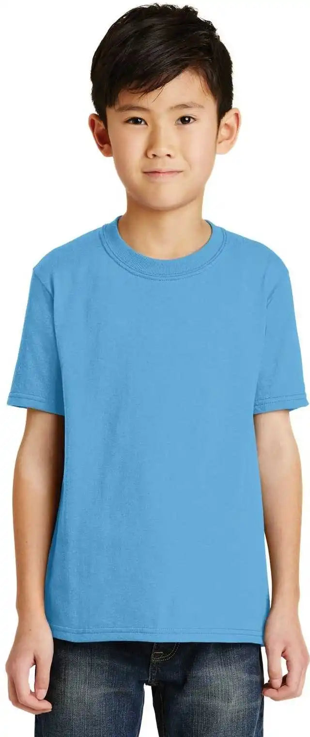 Port & Company Pc55y Youth Core Blend Tee Aquatic Blue