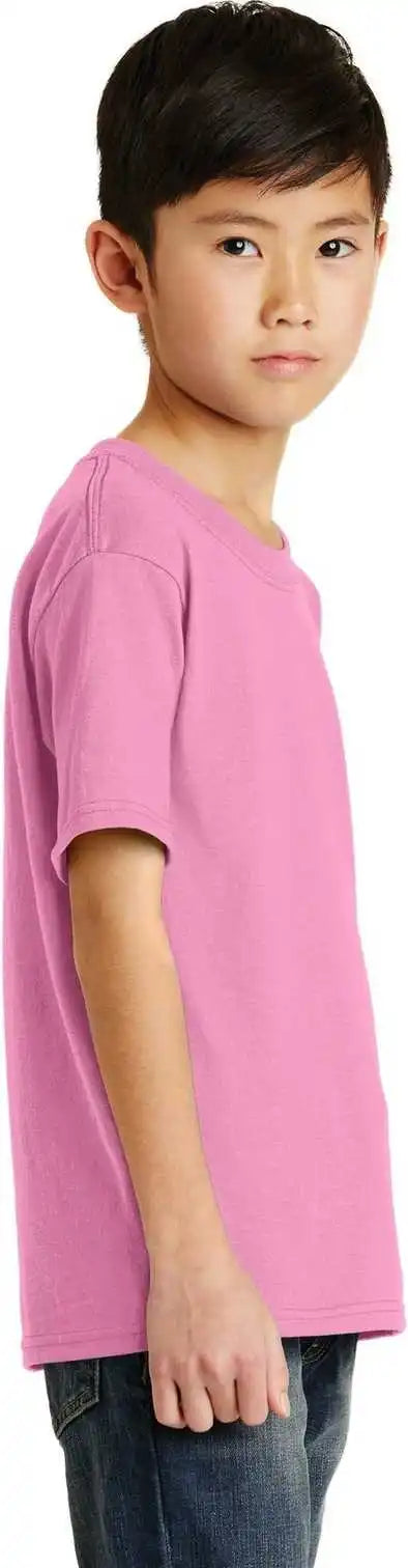 Port &amp; Company Pc55y Youth Core Blend Tee Candy Pink