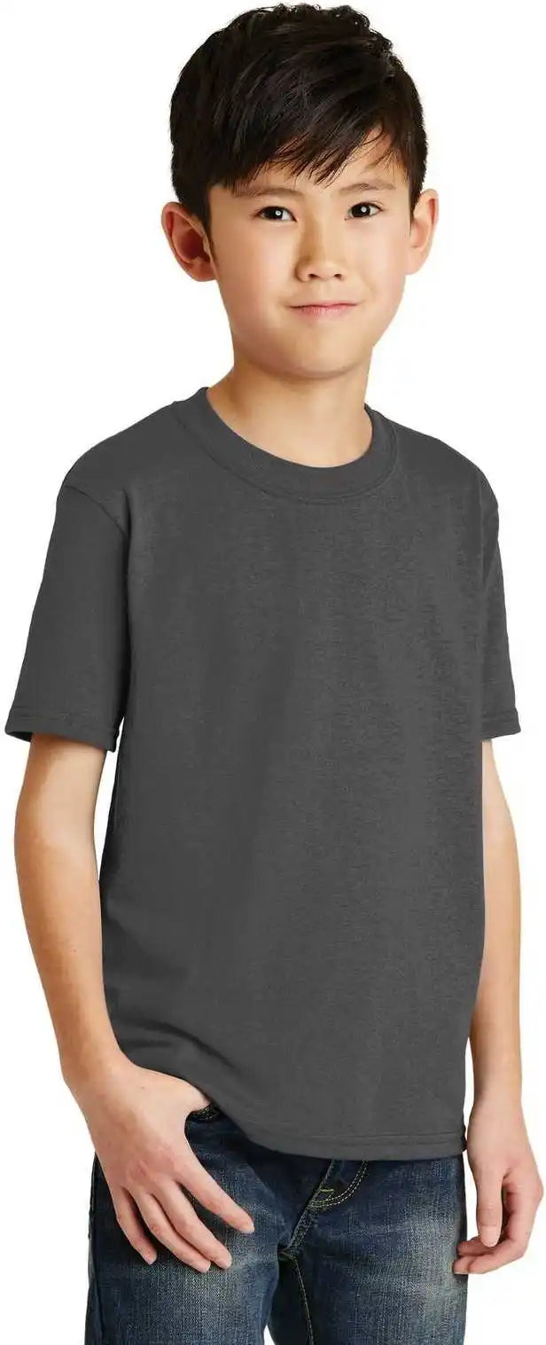 Port &amp; Company Pc55y Youth Core Blend Tee Charcoal