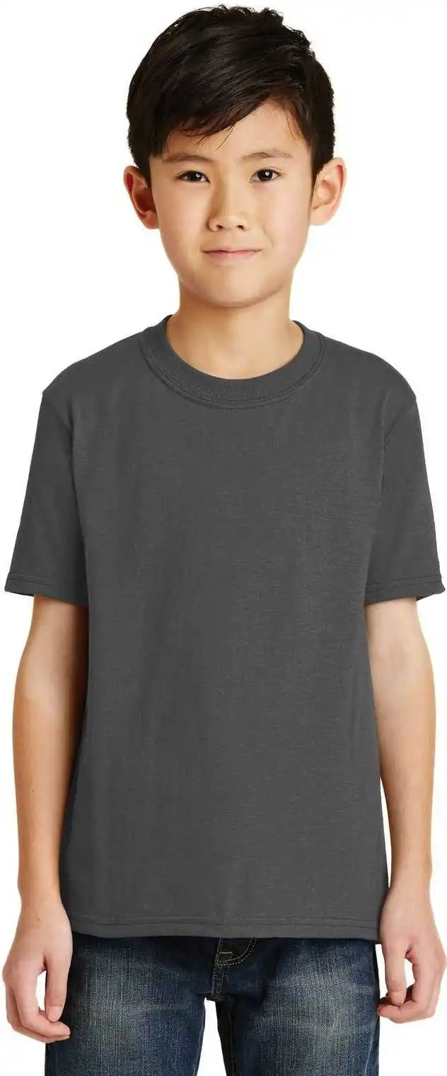 Port &amp; Company Pc55y Youth Core Blend Tee Charcoal