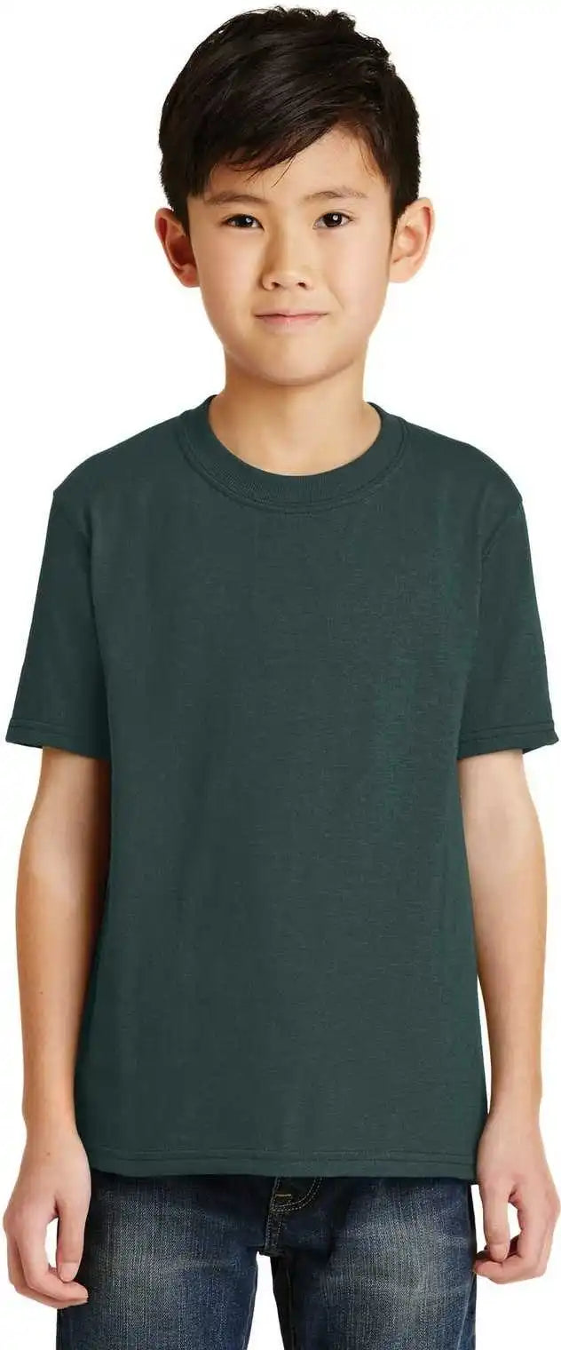 Port &amp; Company Pc55y Youth Core Blend Tee Dark Green