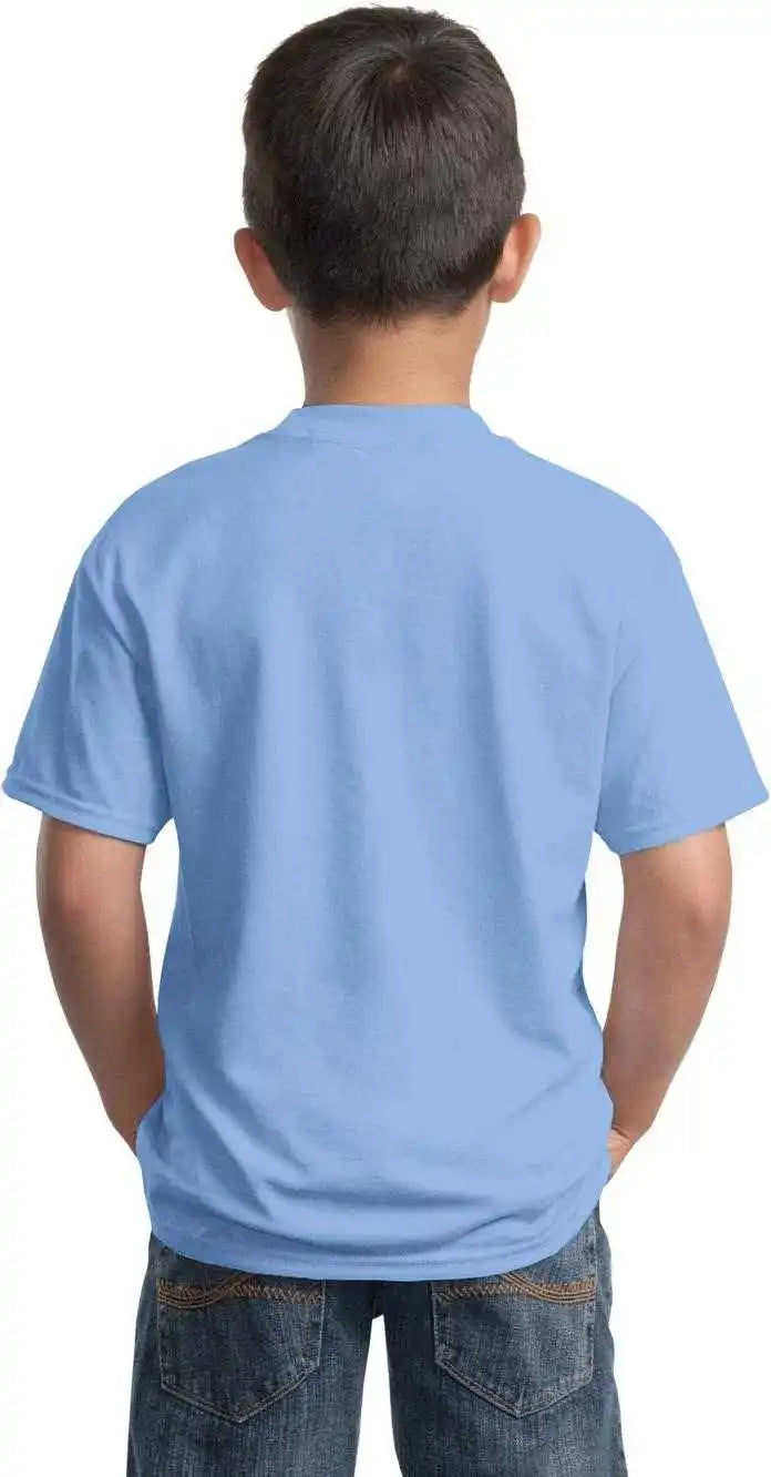 Port & Company Pc55y Youth Core Blend Tee - Light Blue