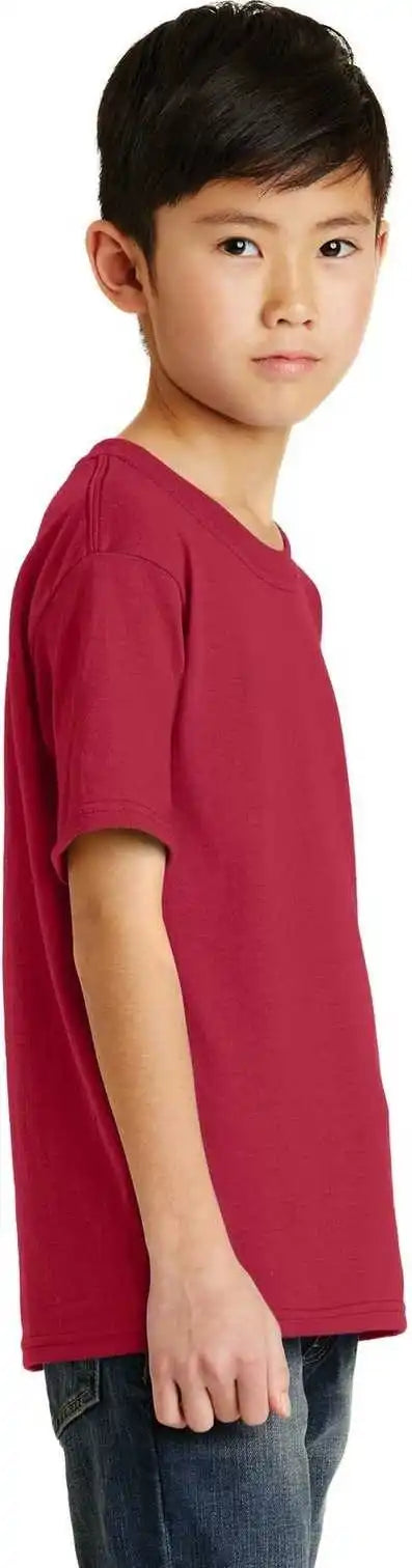 Port &amp; Company Pc55y Youth Core Blend Tee Red