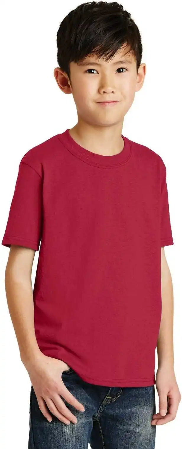 Port &amp; Company Pc55y Youth Core Blend Tee Red