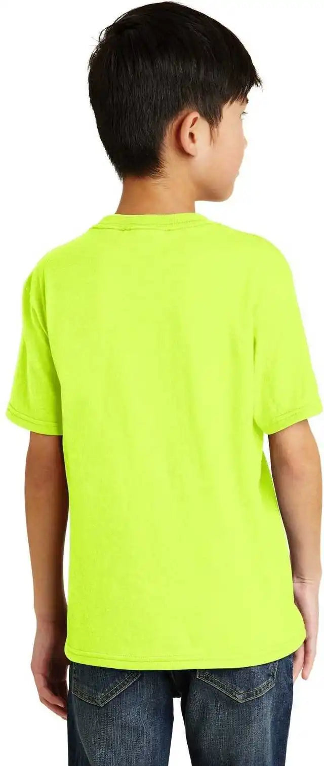 Port & Company Pc55y Youth Core Blend Tee - Safety Green