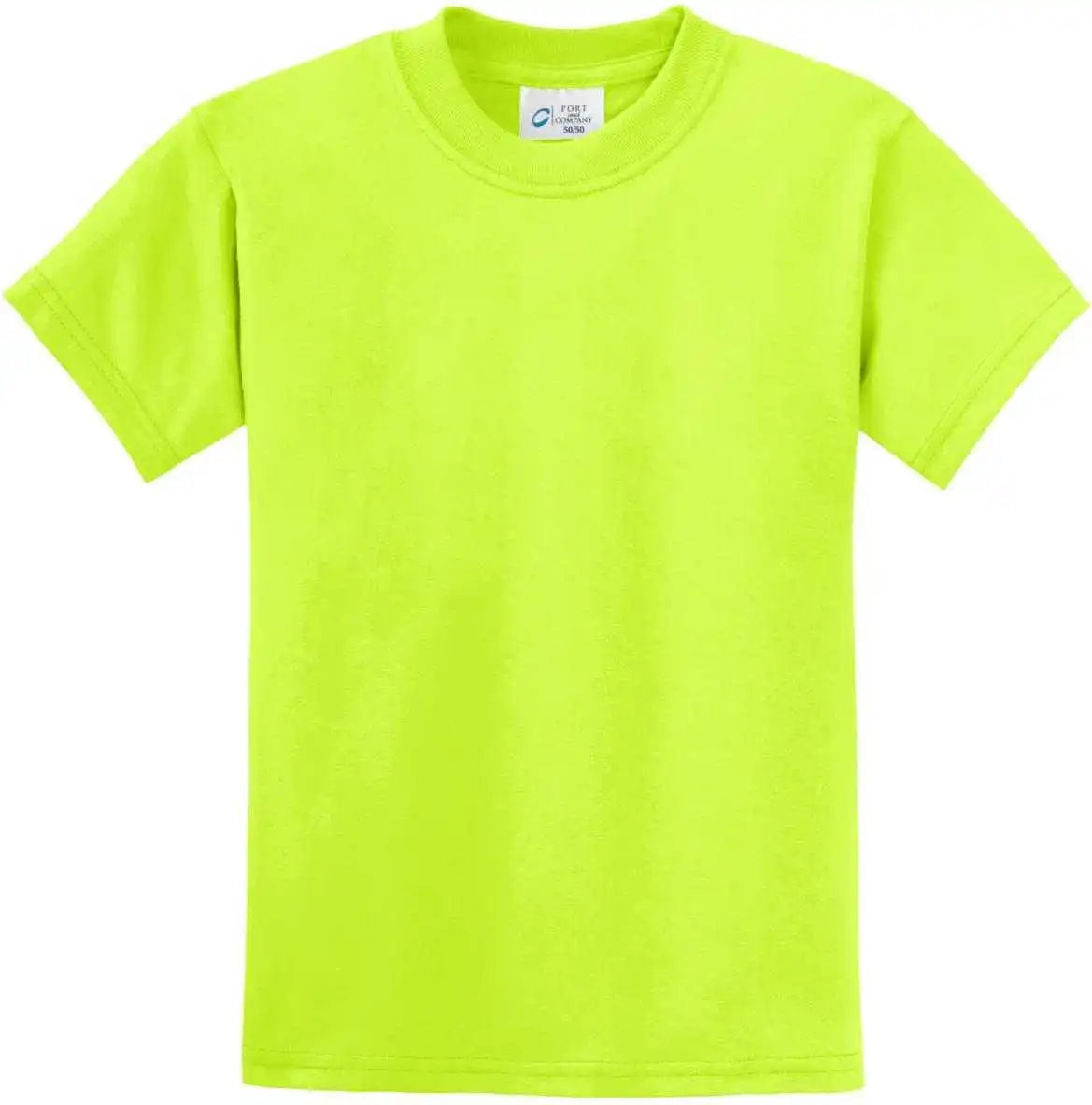 Port &amp; Company Pc55y Youth Core Blend Tee Safety Green