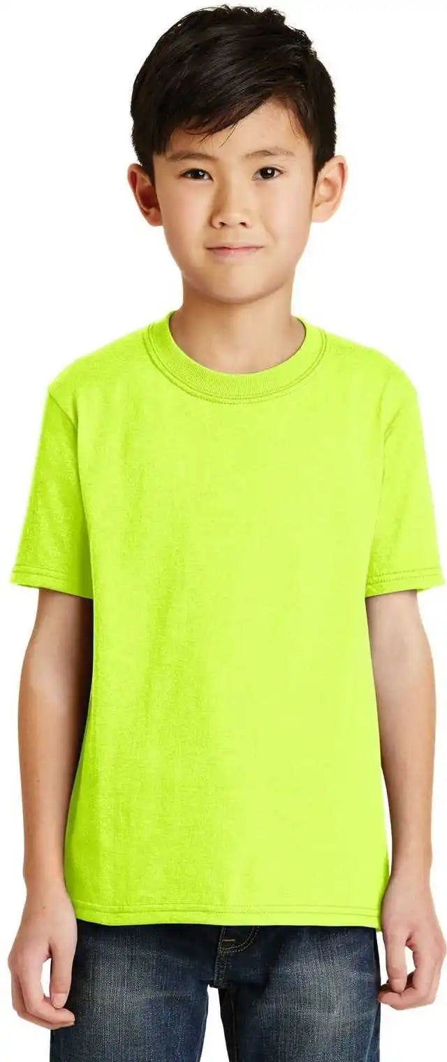 Port & Company Pc55y Youth Core Blend Tee - Safety Green