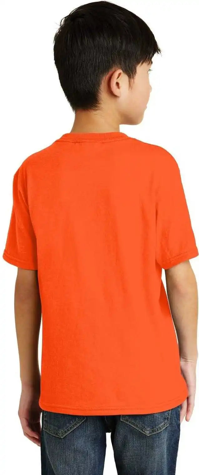 Port &amp; Company Pc55y Youth Core Blend Tee Safety Orange