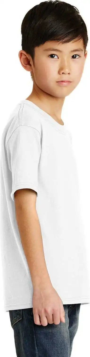 Port &amp; Company Pc55y Youth Core Blend Tee White