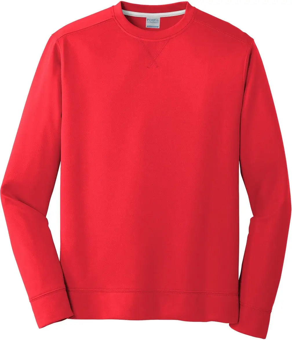 Port & Company Pc590 co Performance Fleece Crewneck Sweatshirt - Red