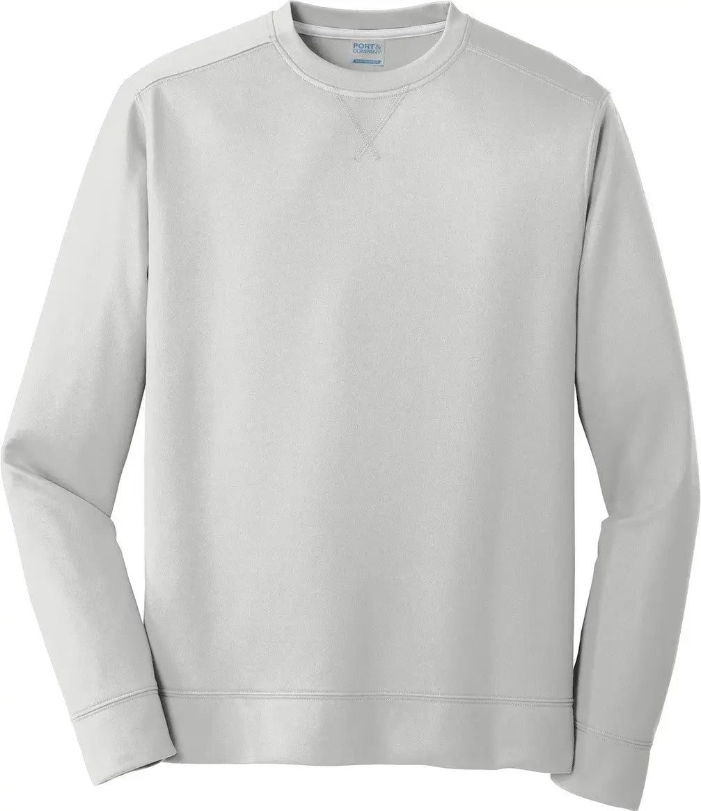 Port & Company Pc590 co Performance Fleece Crewneck Sweatshirt - Silver