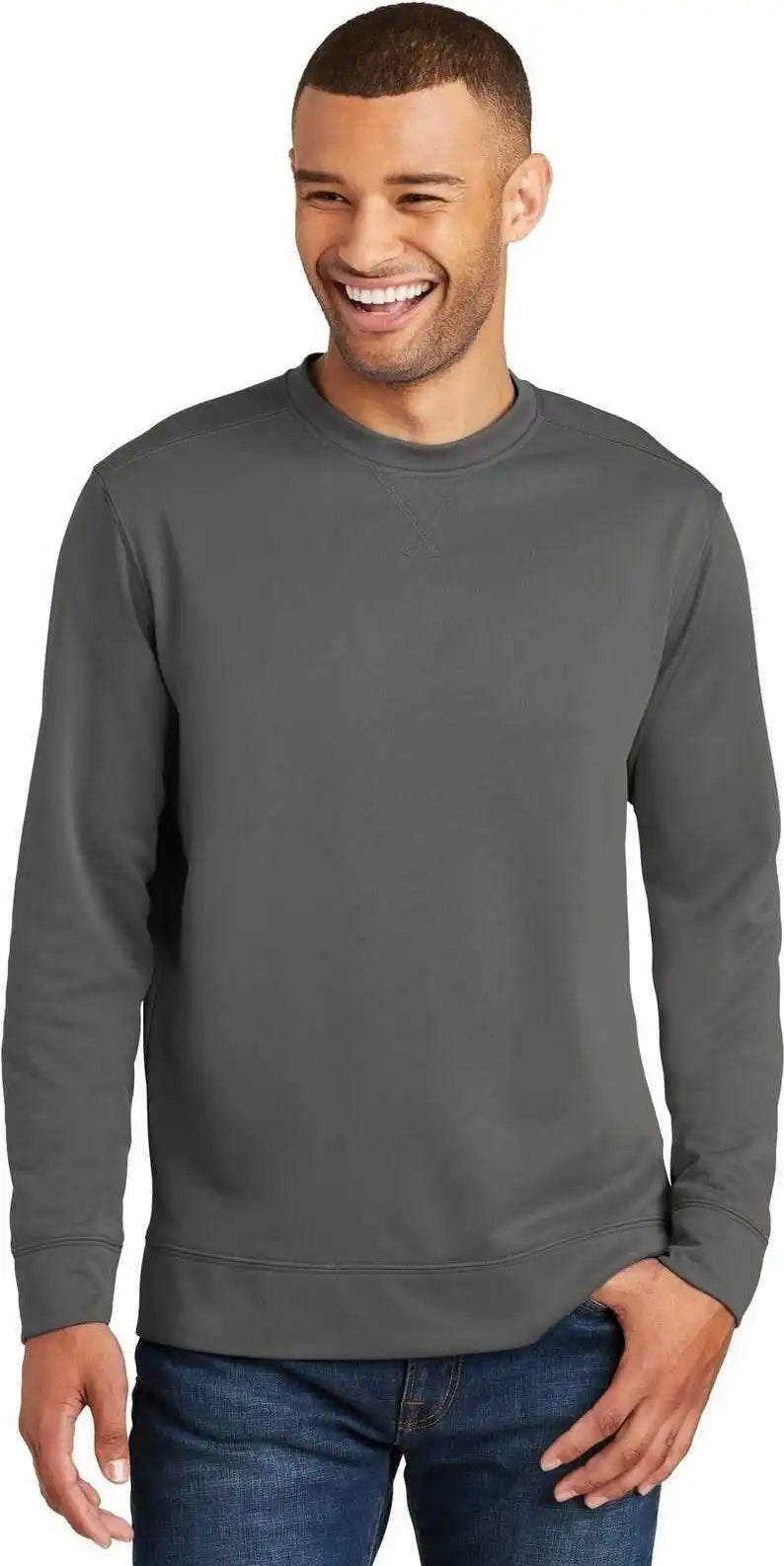 Port & Company Pc590 Fleece Crewneck Sweatshirt - Charcoal
