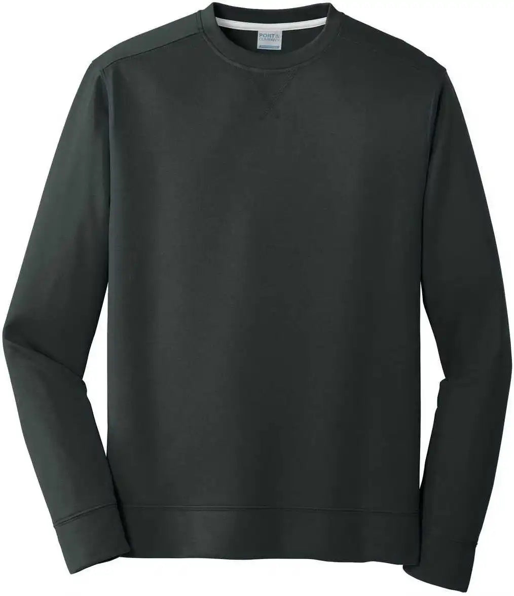 Port &amp; Company Pc590 Fleece Crewneck Sweatshirt Jet Black