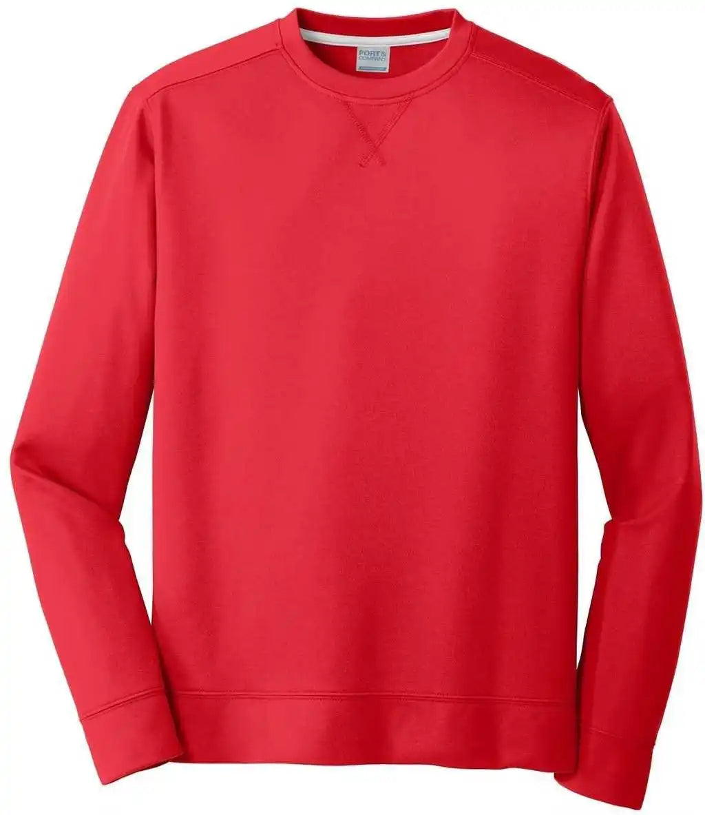 Port &amp; Company Pc590 Fleece Crewneck Sweatshirt - Red