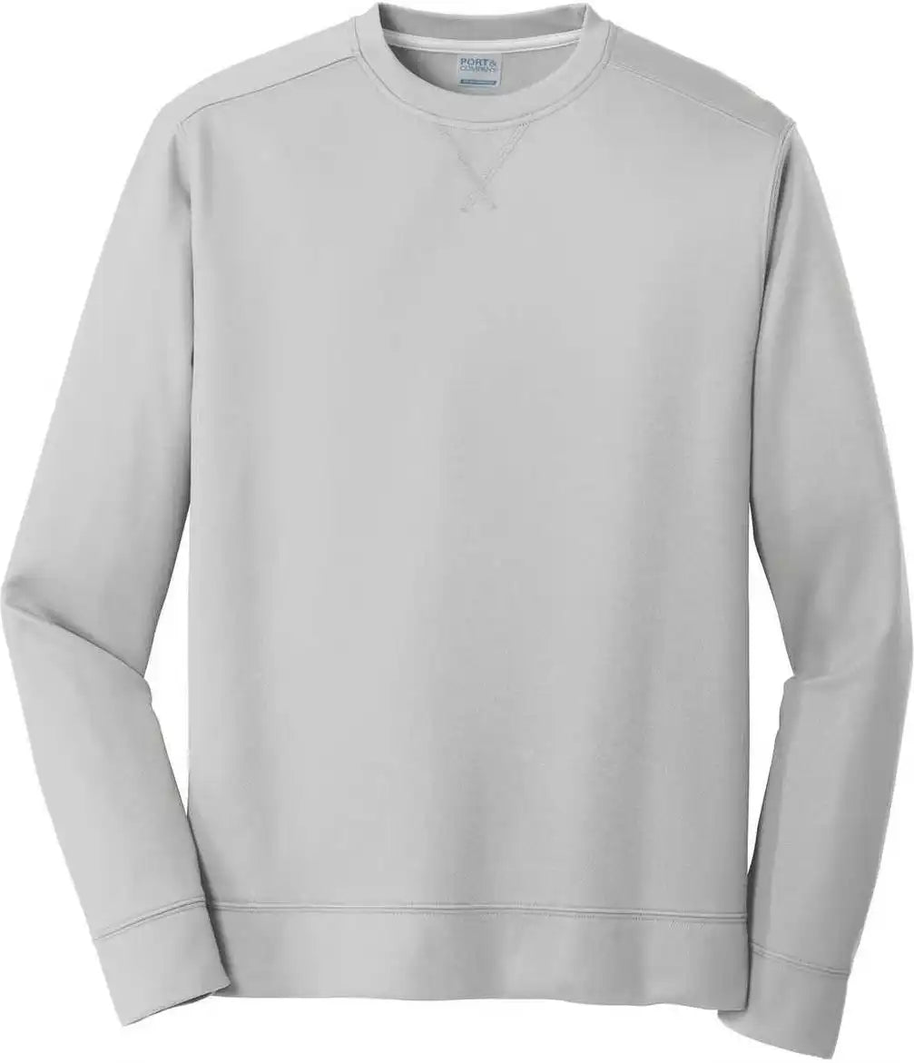 Port &amp; Company Pc590 Fleece Crewneck Sweatshirt Silver