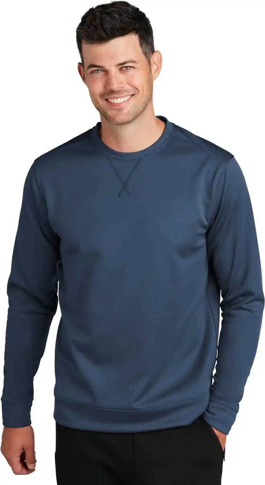 Port &amp; Company Pc590 Performance Fleece Crewneck Sweatshirt - Deep Navy