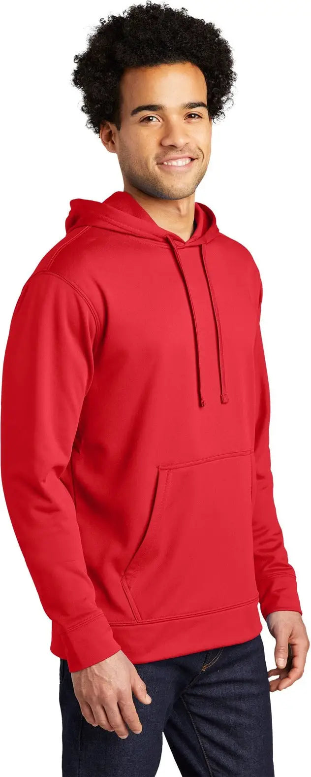 Port & Company Pc590h co Performance Fleece Pullover Hooded Sweatshirt - Red