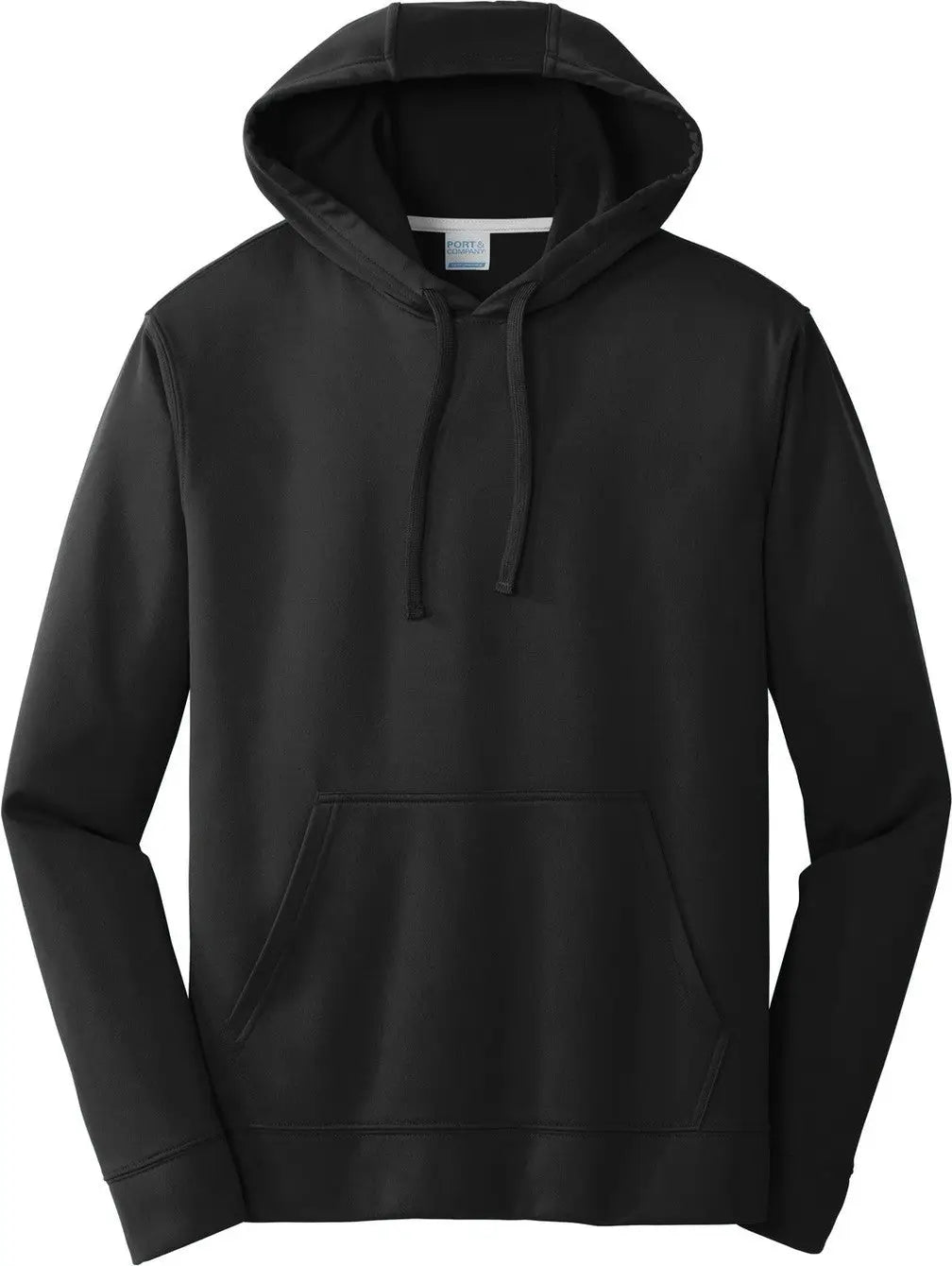 Port & Company Pc590h co Performance Fleece Pullover Hooded Sweatshirt - Jet Black