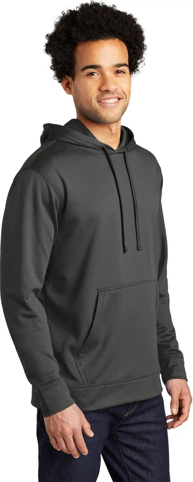 Port & Company Pc590h co Performance Fleece Pullover Hooded Sweatshirt - Charcoal