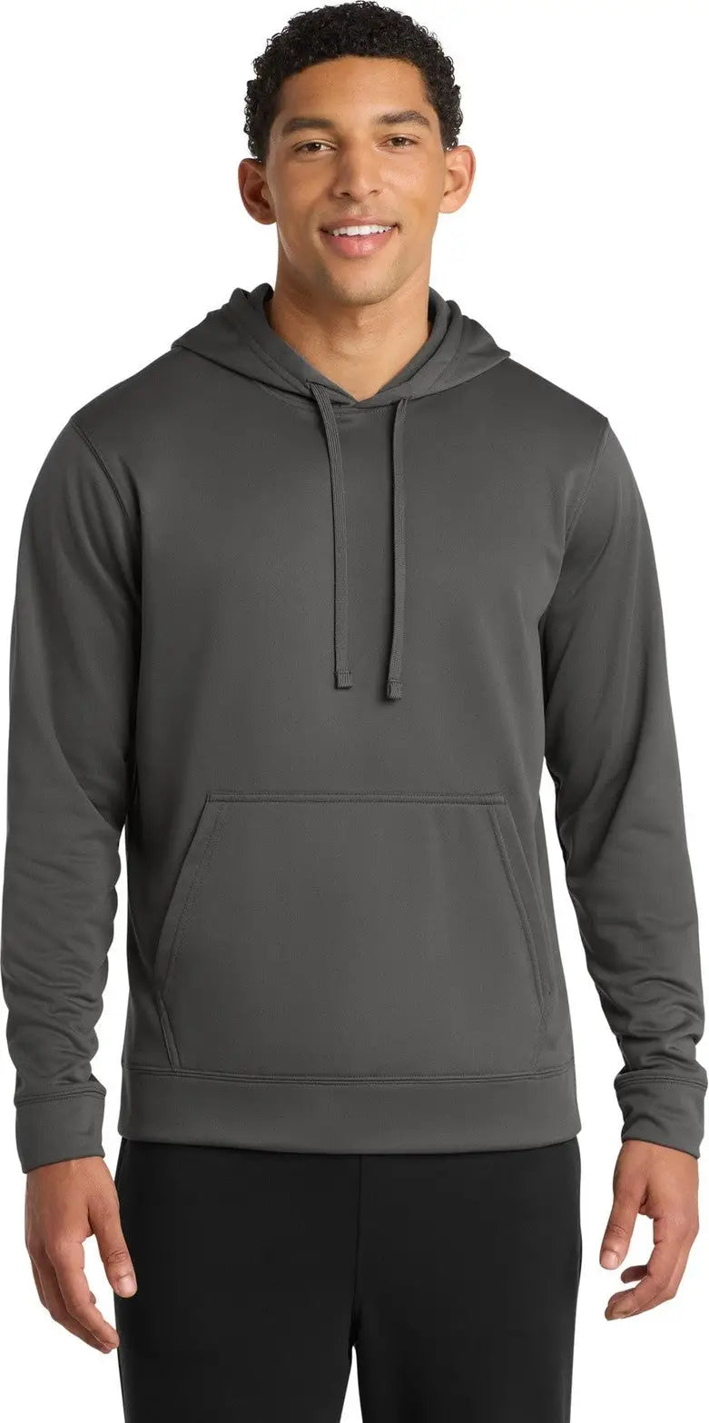 Port & Company Pc590h co Performance Fleece Pullover Hooded Sweatshirt - Charcoal - Adult s