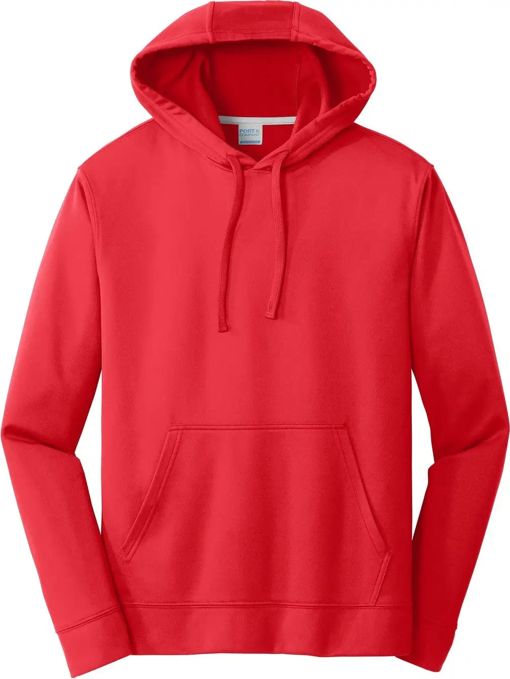 Port & Company Pc590h co Performance Fleece Pullover Hooded Sweatshirt - Red