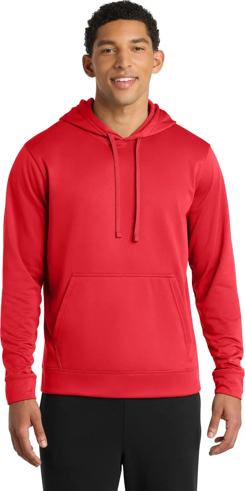 Port & Company Pc590h co Performance Fleece Pullover Hooded Sweatshirt - Red - Adult s