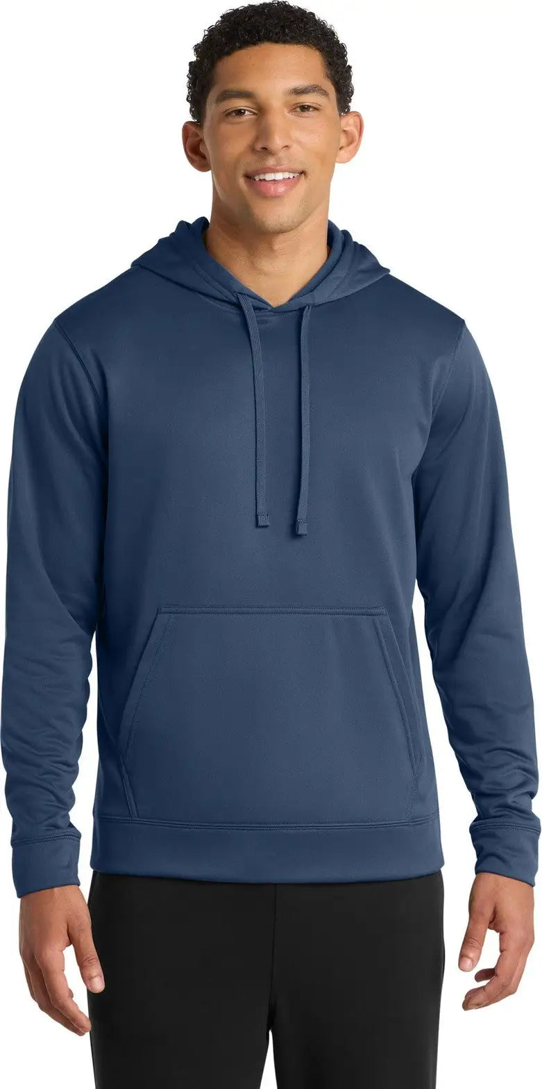 Port & Company Pc590h co Performance Fleece Pullover Hooded Sweatshirt - Deep Navy - Adult s