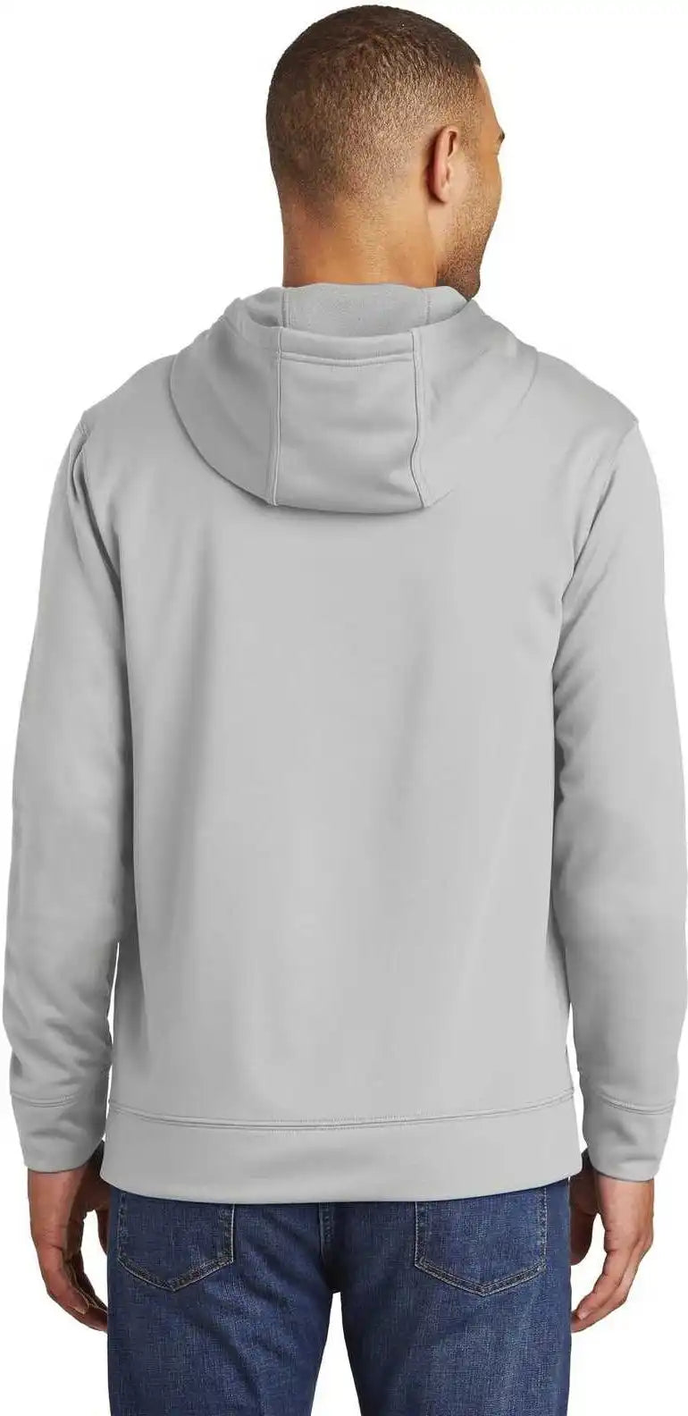 Port & Company Pc590h Performance Fleece Pullover Hooded Sweatshirt Silver