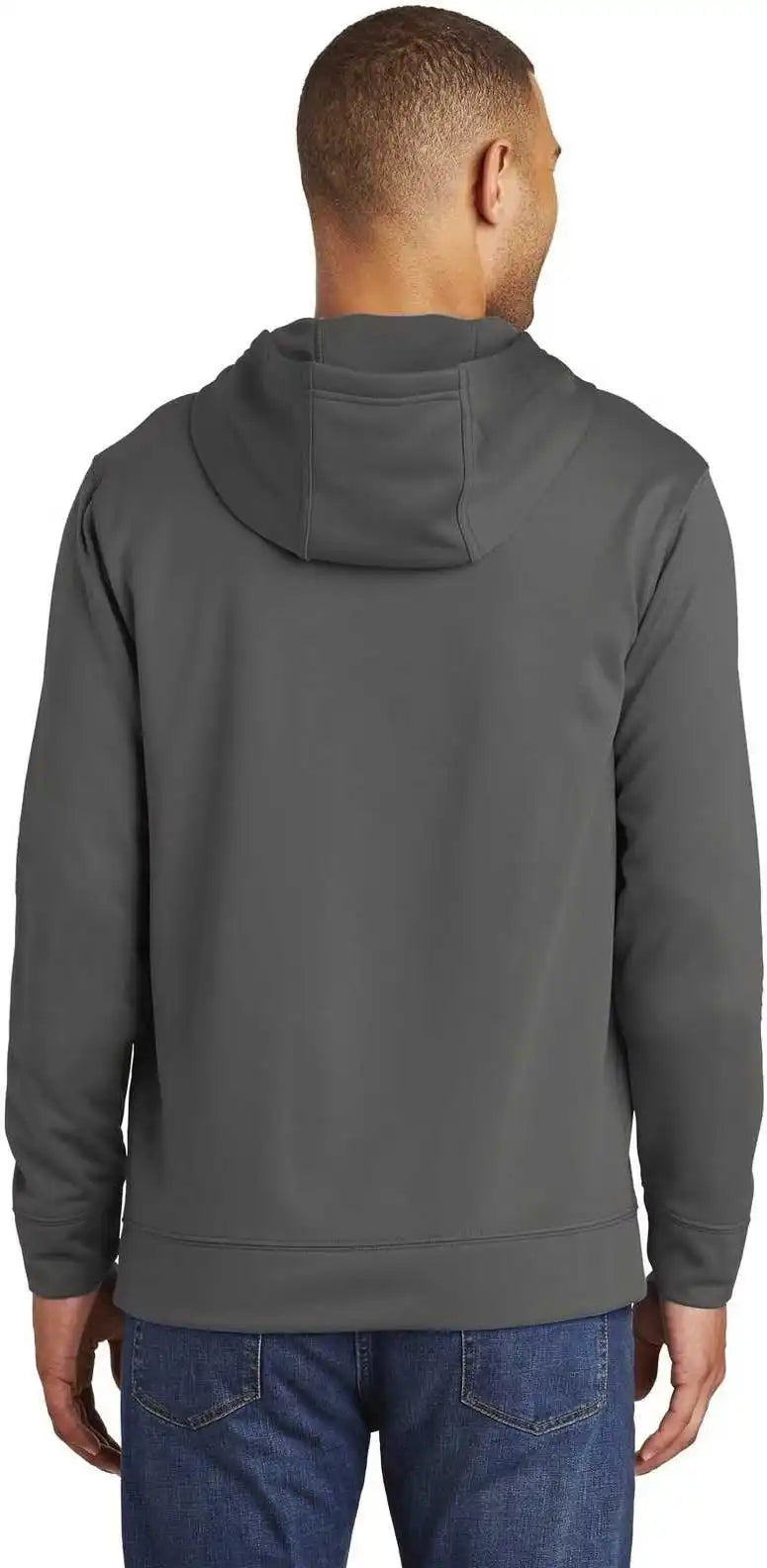 Port & Company Pc590h Performance Fleece Pullover Hooded Sweatshirt Charcoal