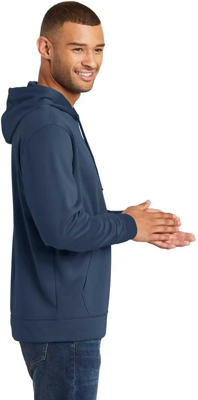 Port &amp; Company Pc590h Performance Fleece Pullover Hooded Sweatshirt Deep Navy