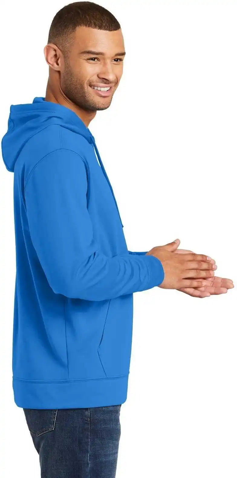 Port &amp; Company Pc590h Performance Fleece Pullover Hooded Sweatshirt Royal