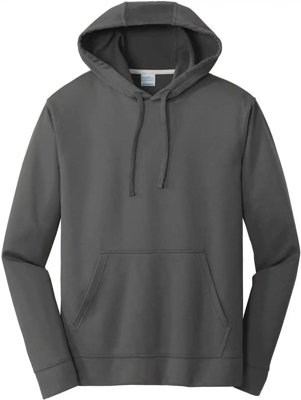 Port &amp; Company Pc590h Performance Fleece Pullover Hooded Sweatshirt Charcoal