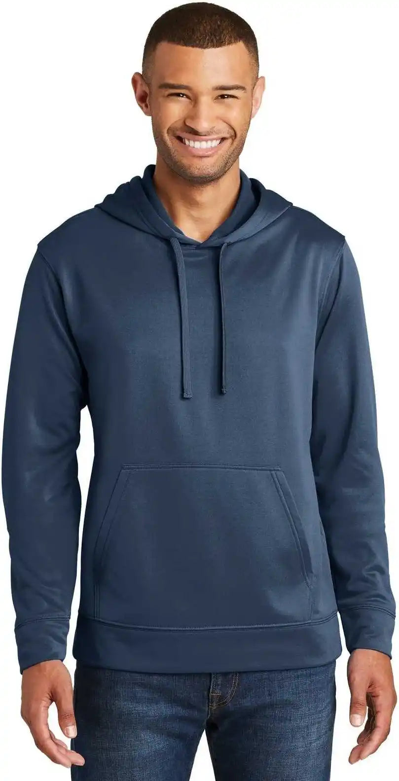 Port & Company Pc590h Performance Fleece Pullover Hooded Sweatshirt Deep Navy