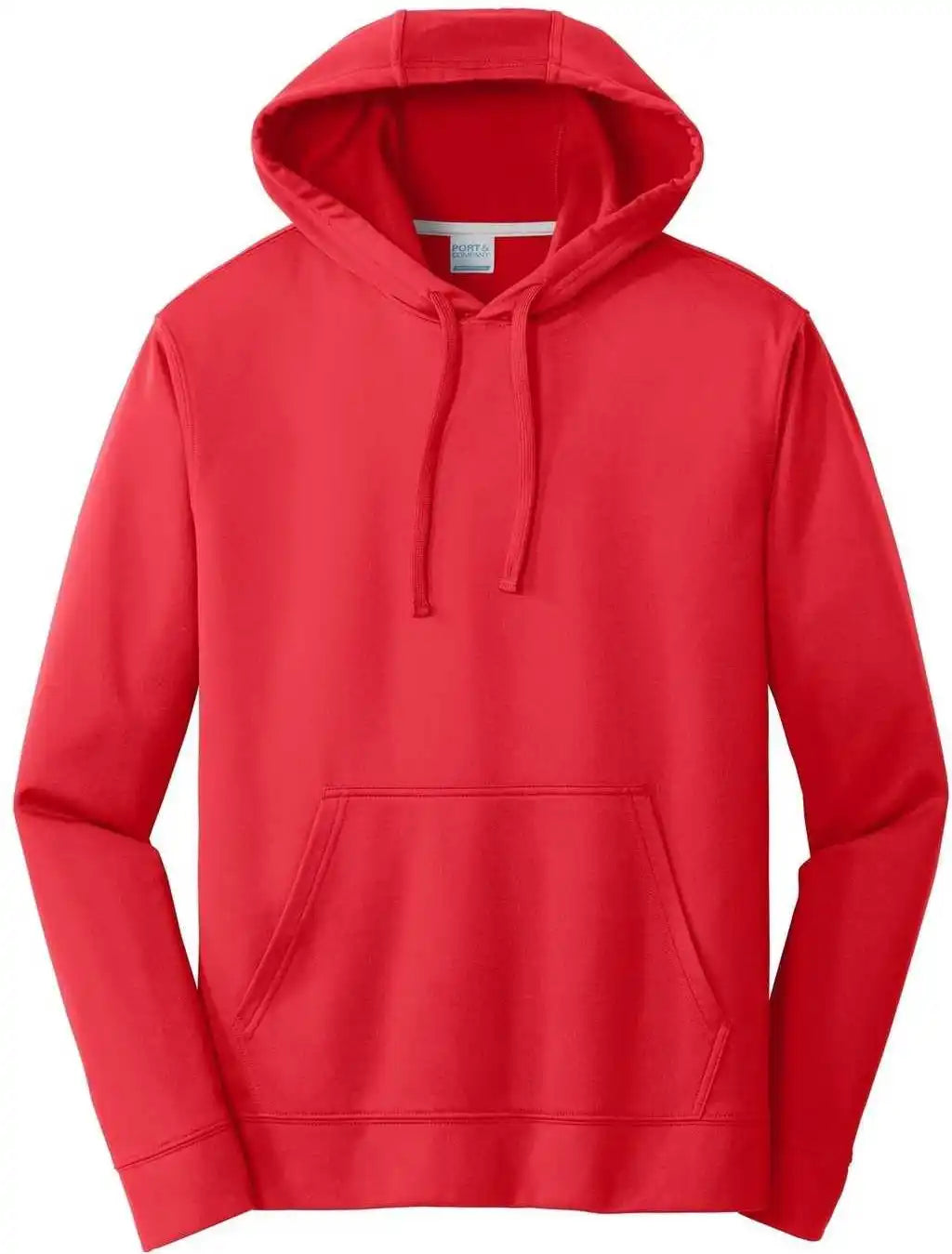 Port &amp; Company Pc590h Performance Fleece Pullover Hooded Sweatshirt Red