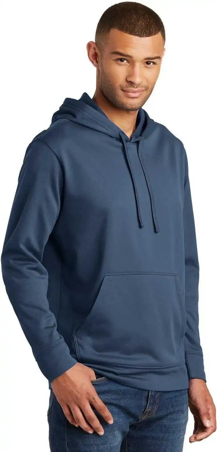 Port &amp; Company Pc590h Performance Fleece Pullover Hooded Sweatshirt Deep Navy