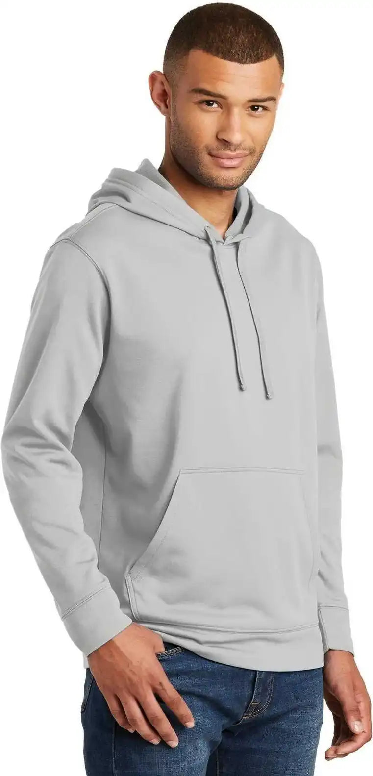 Port & Company Pc590h Performance Fleece Pullover Hooded Sweatshirt - Silver