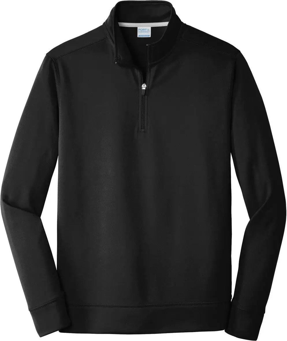 Port & Company Pc590q co Performance Fleece 1/4-zip Pullover Sweatshirt - Jet Black