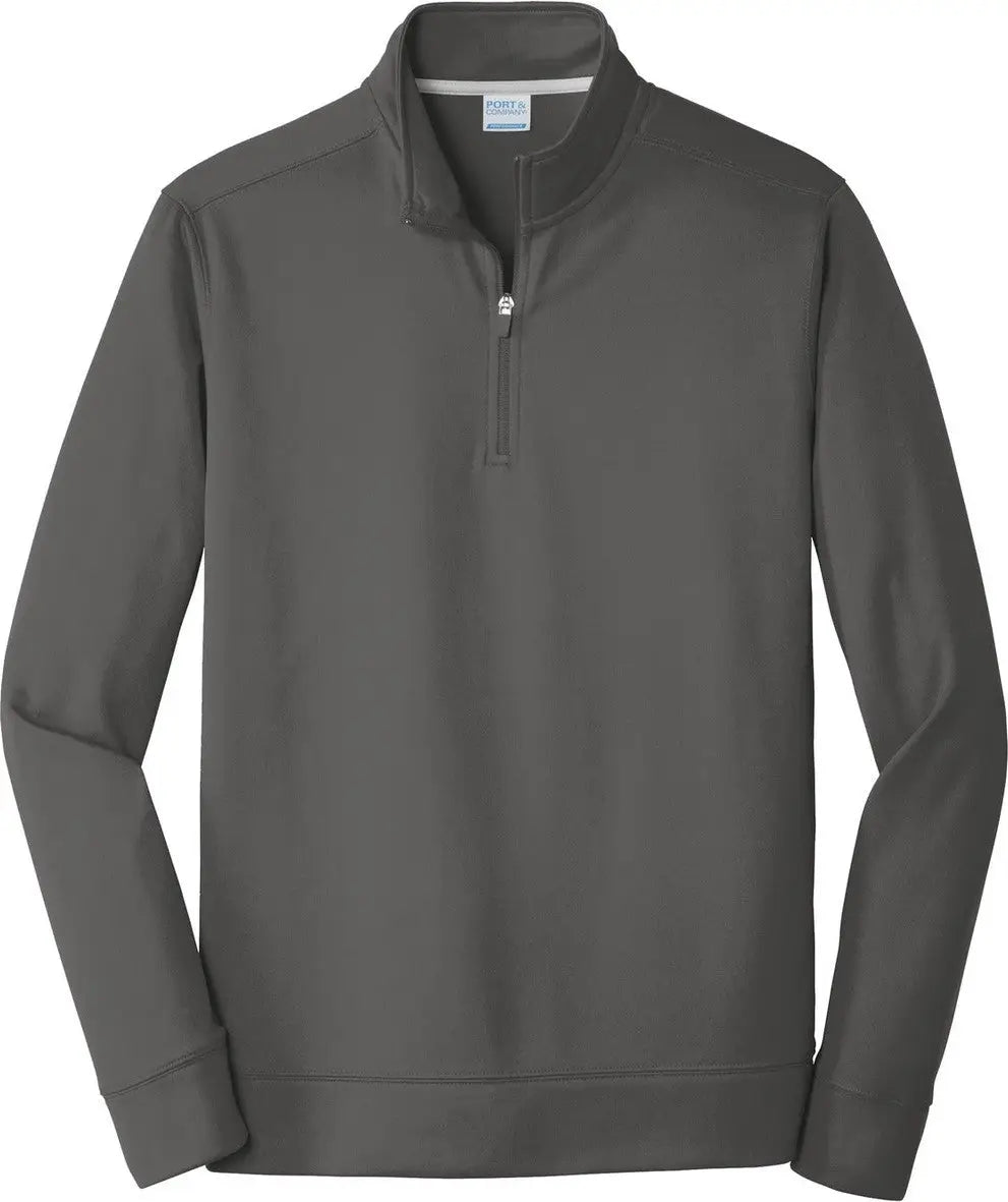 Port & Company Pc590q co Performance Fleece 1/4-zip Pullover Sweatshirt - Charcoal