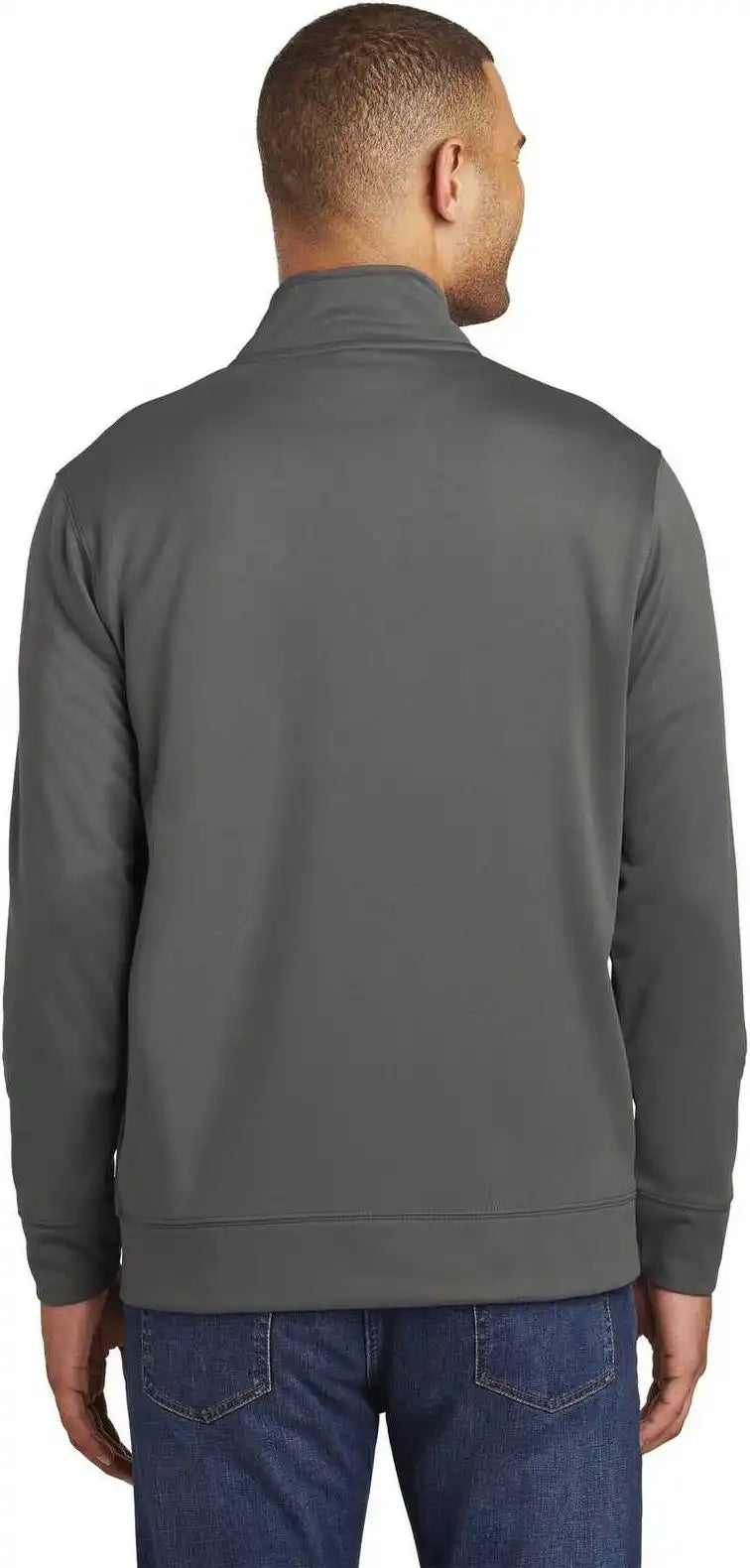 Port & Company Pc590q Fleece 1/4 Zip Pullover Sweatshirt Charcoal