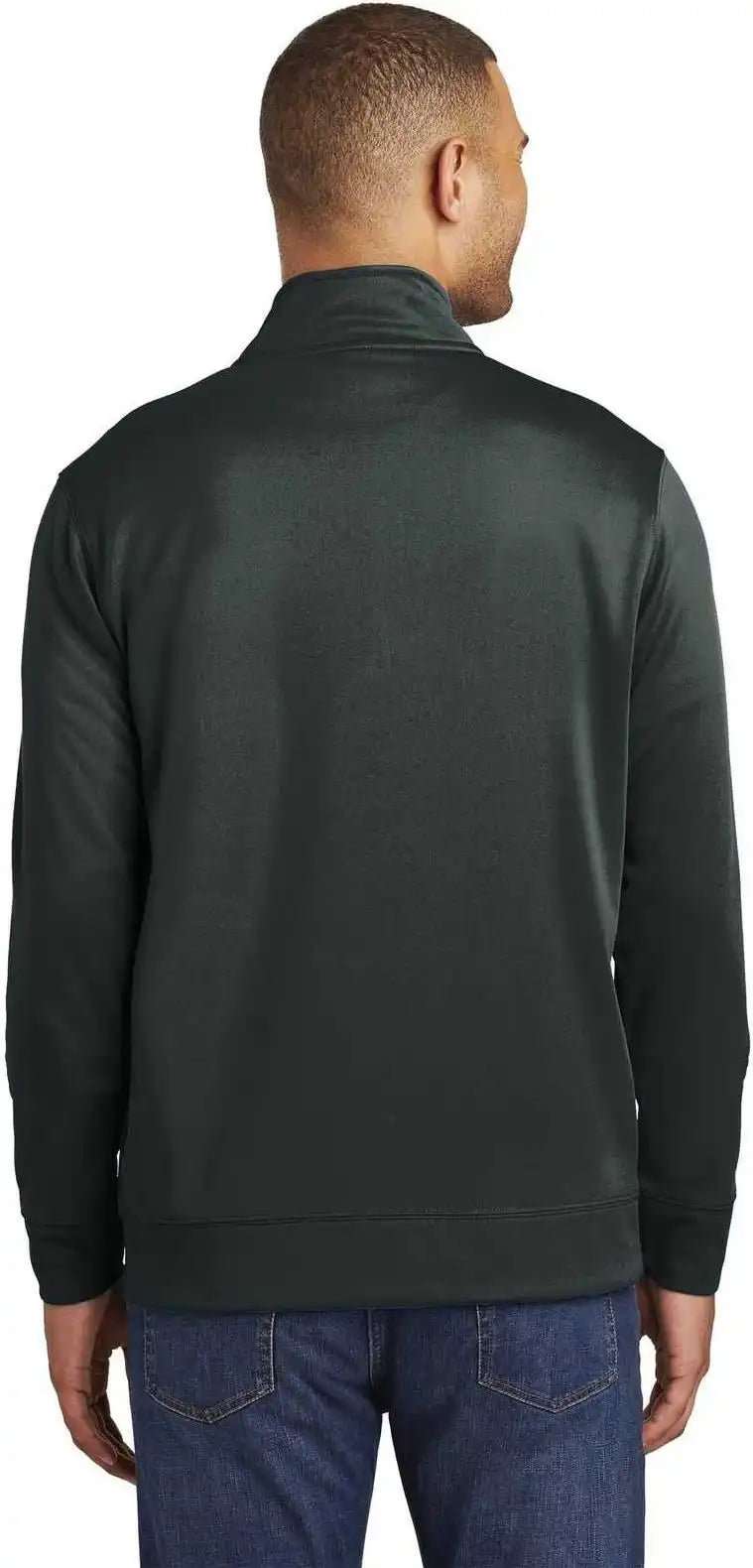 Port & Company Pc590q Fleece 1/4 Zip Pullover Sweatshirt Jet Black