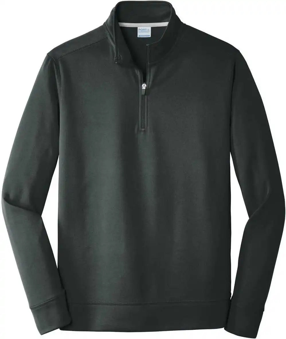 Port &amp; Company Pc590q Fleece 1/4-zip Pullover Sweatshirt - Jet Black