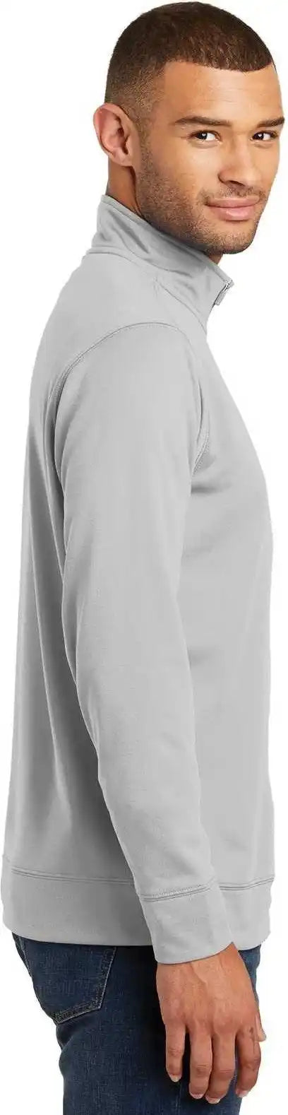 Port & Company Pc590q Fleece 1/4-zip Pullover Sweatshirt - Silver