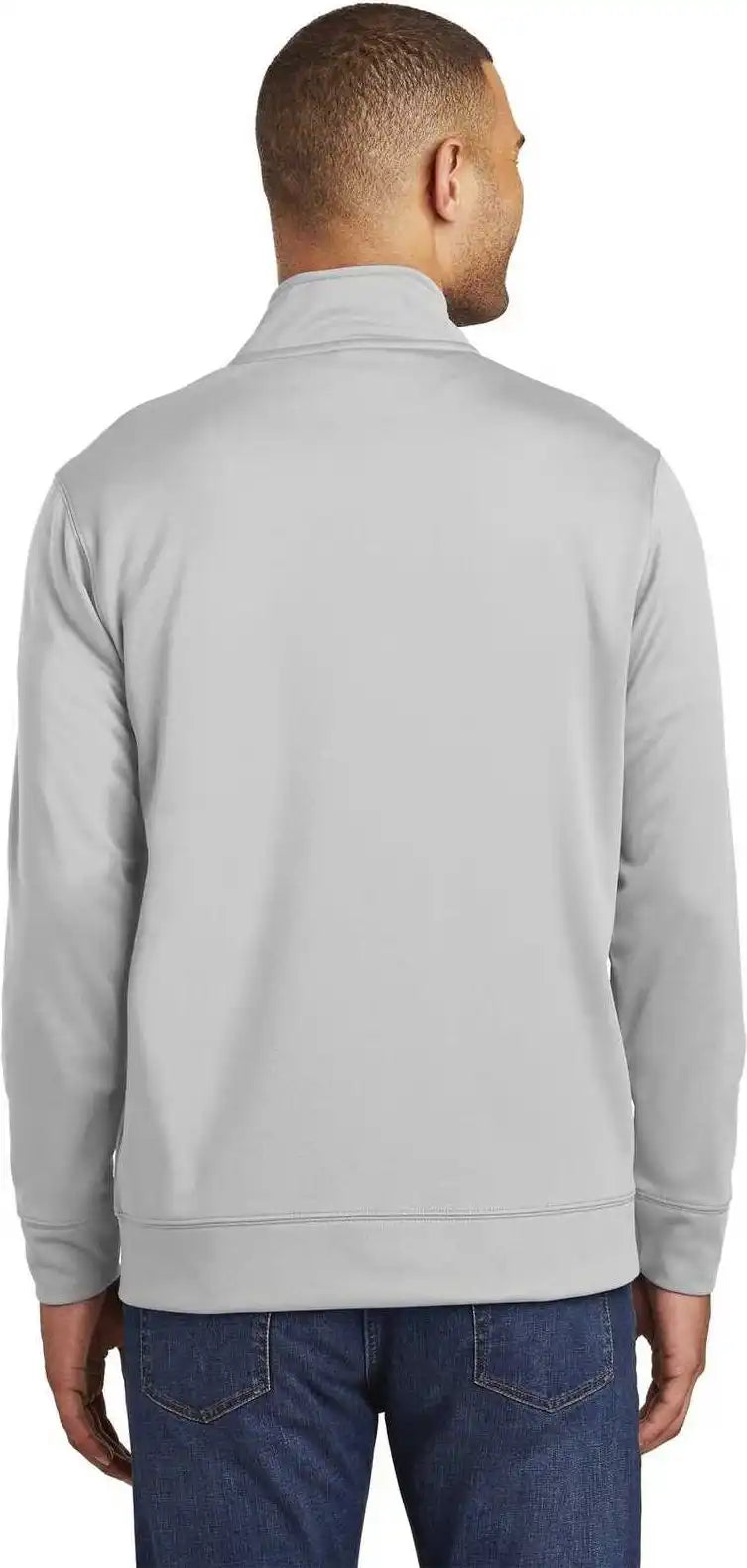 Port & Company Pc590q Fleece 1/4 Zip Pullover Sweatshirt Silver
