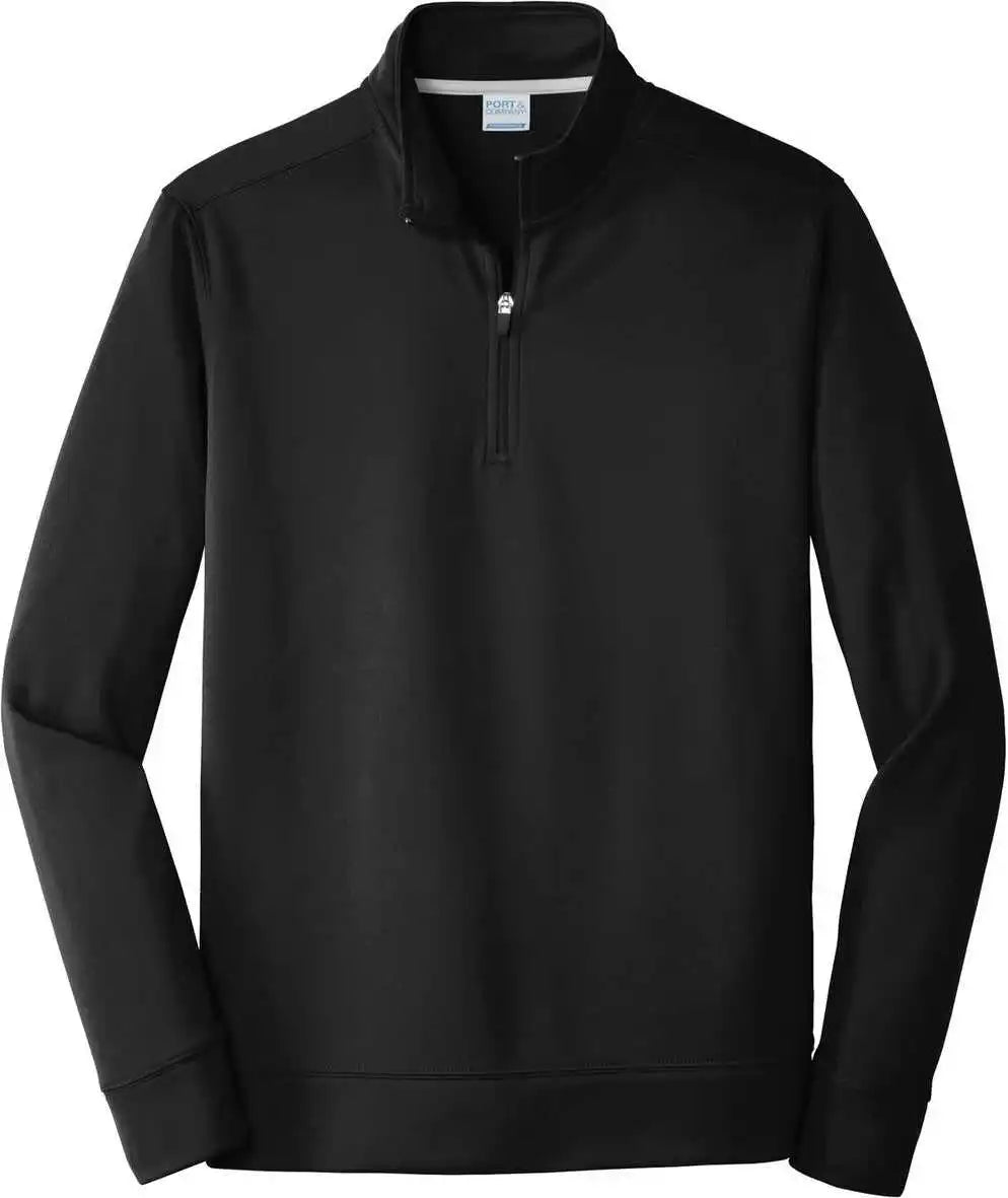 Port & Company Pc590q Performance Fleece 1/4-zip Pullover Sweatshirt - Jet Black
