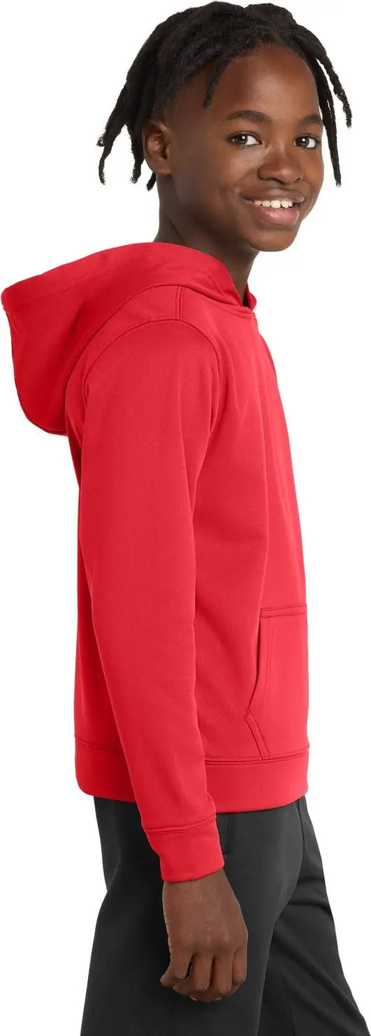 Port & Company Pc590yh co Youth Performance Fleece Pullover Hooded Sweatshirt - Red