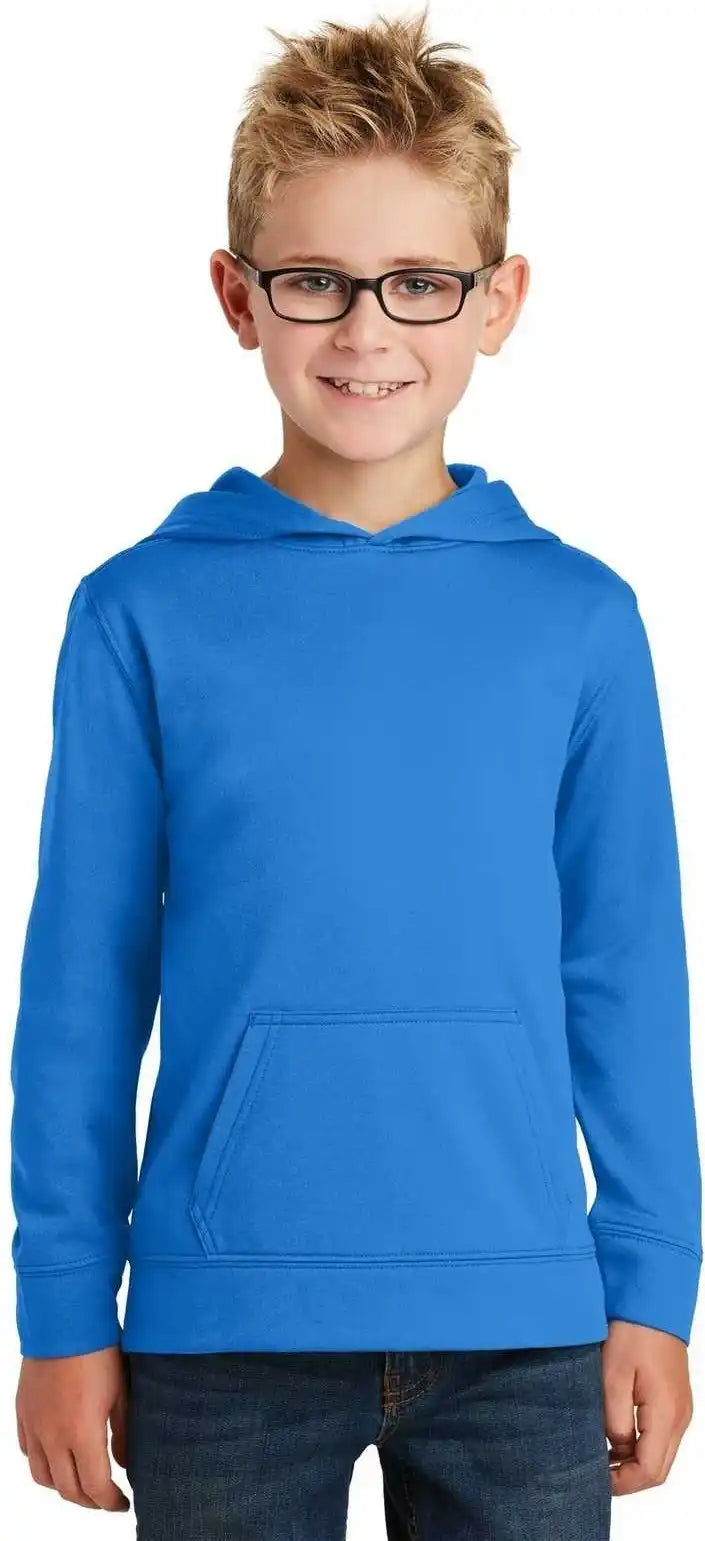 Port & Company Pc590yh Youth Performance Fleece Pullover Hooded Sweatshirt Royal