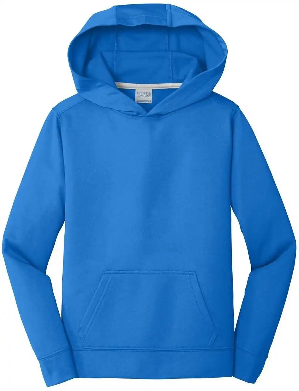 Port &amp; Company Pc590yh Youth Performance Fleece Pullover Hooded Sweatshirt Royal