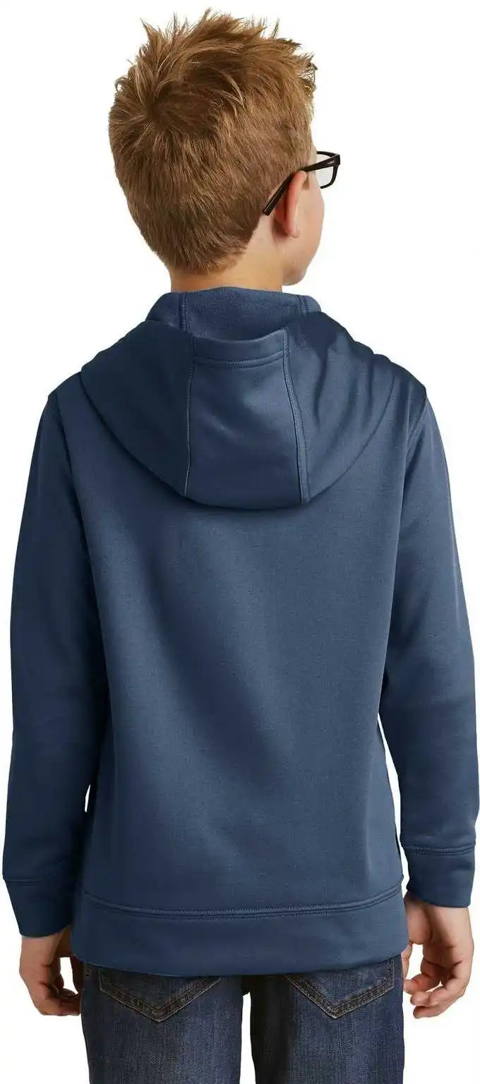Port &amp; Company Pc590yh Youth Performance Fleece Pullover Hooded Sweatshirt Deep Navy